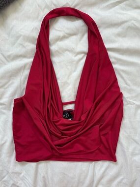 Plunge Halter Crop Top